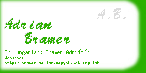 adrian bramer business card